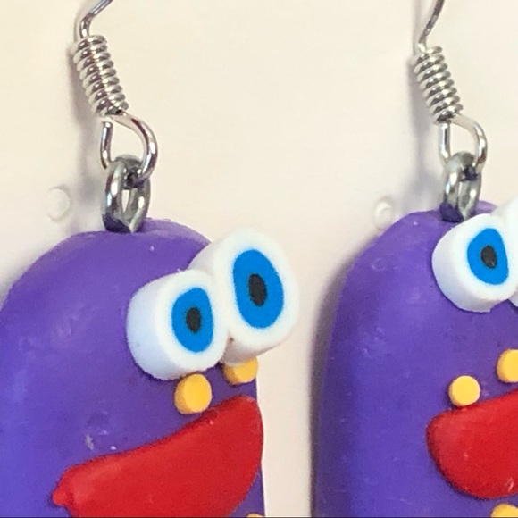New Popsicle Clay Polymer Fun Food Novelty Earrings Purple Party Gifts Unique - Picture 2 of 4